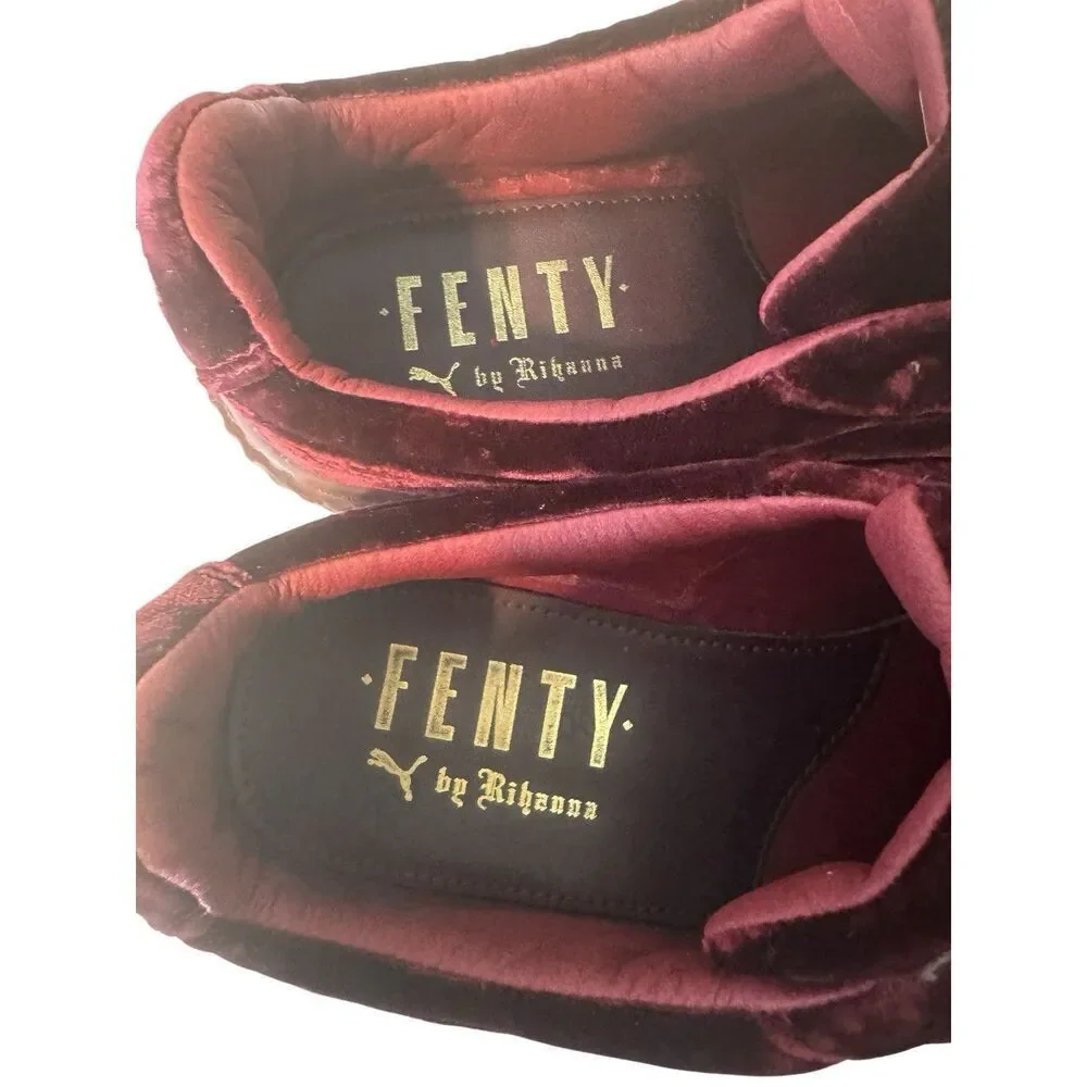 PUMA x FENTY By Rihanna Velvet Creeper 'Burgundy' Women's Sneakers Rare Sz 6 - Picture 3 of 9